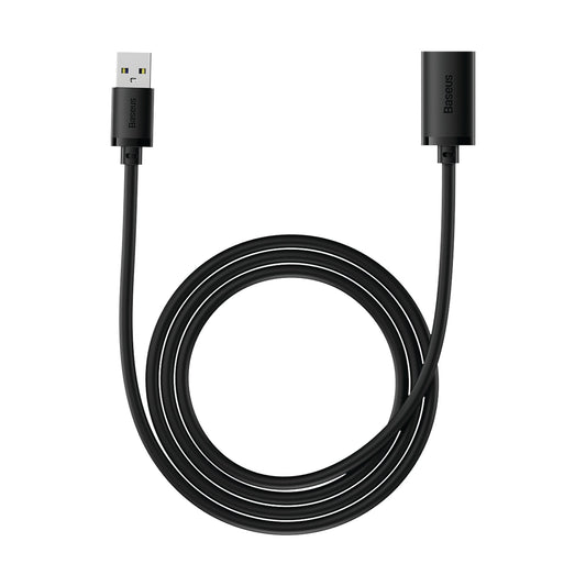 Baseus AirJoy Series USB Extension Cable black on white background