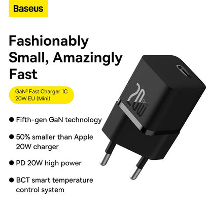 Baseus GaN5 Series Fast Type-C Charger Mini PD 20W