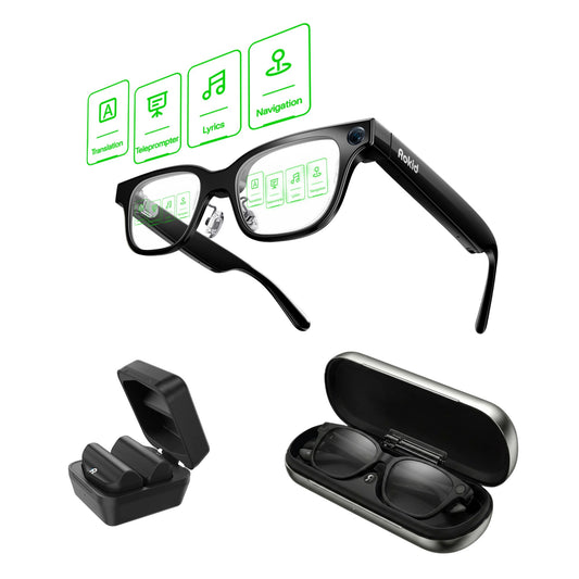 Rokid AI Glasses 3-in-1 Power Bundle, AI Assistant, Case & Power Capsule