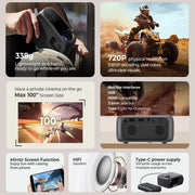 HAVIT PJ221-EU 1080P Smart Projector WiFi 2000 Lumens Portable