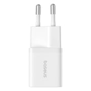 Baseus GaN5 Fast Charger (mini) 1C 25W - Moon White (Dynamic 3 Cable Type-C to Type-C 100W 1m?On White background