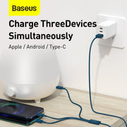 Baseus Superior Series Fast Charging Data Cable USB to M+L+C 3.5A 1.5m
