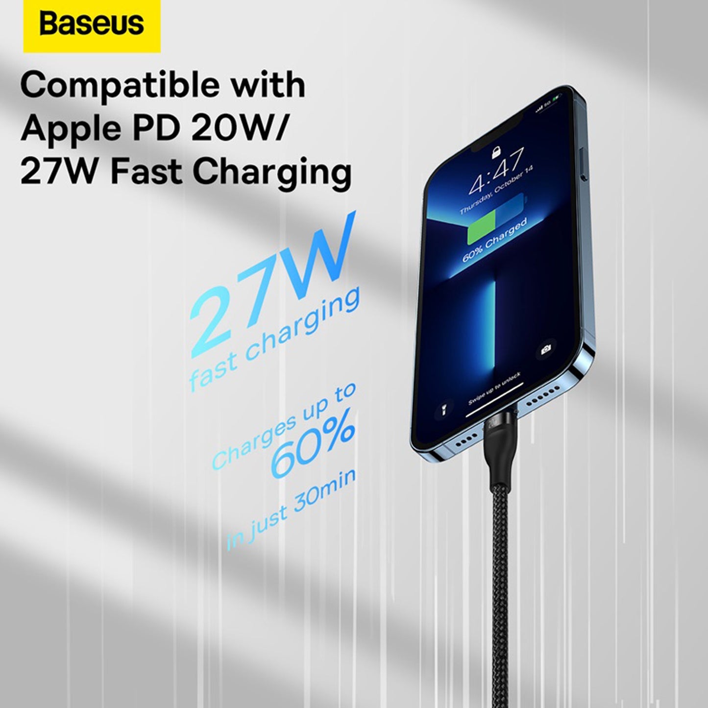 Baseus Flash Series Ⅱ 100W One-for-three Fast Charging Cable Type-C to M+L+C