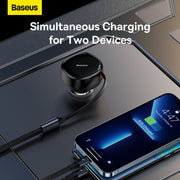 Baseus Enjoyment Series Retractable 2-in-1 30W Car Charger