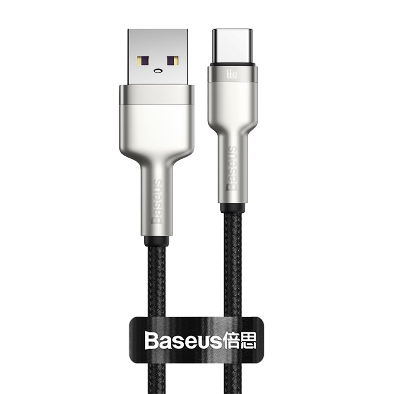 Baseus Cafule Series Metal USB to Type C 66W 0.25m On White Background