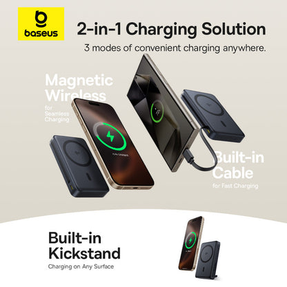 Black Nomos Qi2 Kickstand Power Bank 5