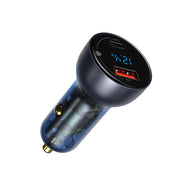 Baseus mobile car phone charger with type-c and usb-A