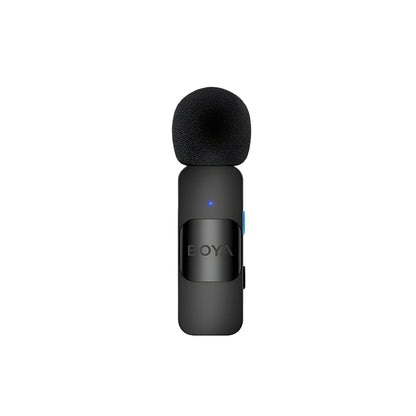 Title
BOYA BY‑V20 Dual Wireless Microphone System (2.4 GHz, USB‑C, 2‑Person Capture)
 Black microphone with BOYA branding on a white background