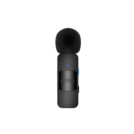 Title
BOYA BY‑V20 Dual Wireless Microphone System (2.4 GHz, USB‑C, 2‑Person Capture)
 Black microphone with BOYA branding on a white background