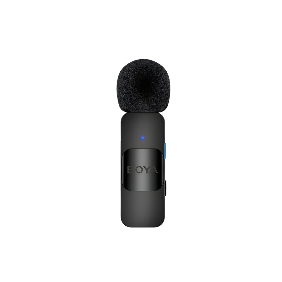 Title
BOYA BY‑V20 Dual Wireless Microphone System (2.4 GHz, USB‑C, 2‑Person Capture)
 Black microphone with BOYA branding on a white background