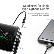Baseus L41 Type C to Type C and 3.5mm Female Audio and Charge Adapter