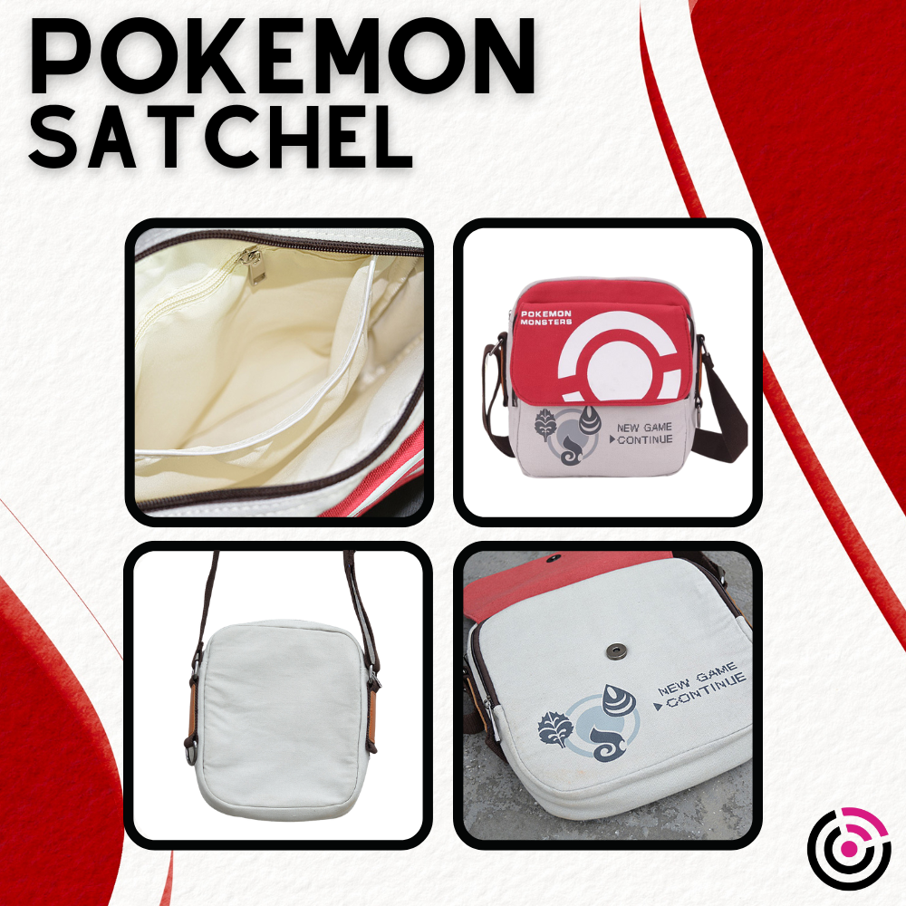 Pokemon Trainer Canvas Satchel Bag