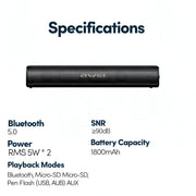 Awei Y333 10W Bluetooth Speaker with Subwoofer (TF & USB Playback, 1800mAh)