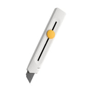 HOTO Precision Utility Knife 18mm White utility knife with a yellow button on a white background