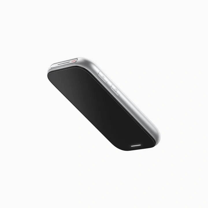 Rokid Station 2 Spatial Computing Hub (3‑Screen AR, Snapdragon 6 Gen 1, 5000mAh) Black smartphone with silver back on a white background
