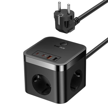 Baseus PowerCombo 30W Cube Power Strip EU - 1.5m cluster black
