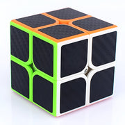 2x2 Carbon Fibre-Styled Rubik's Cube Rubik's Cube with solar panels on a white background