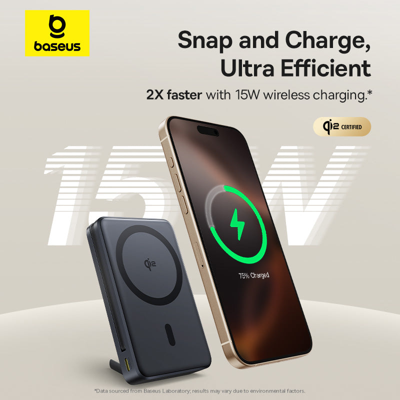 Black Nomos Qi2 Kickstand Power Bank 6