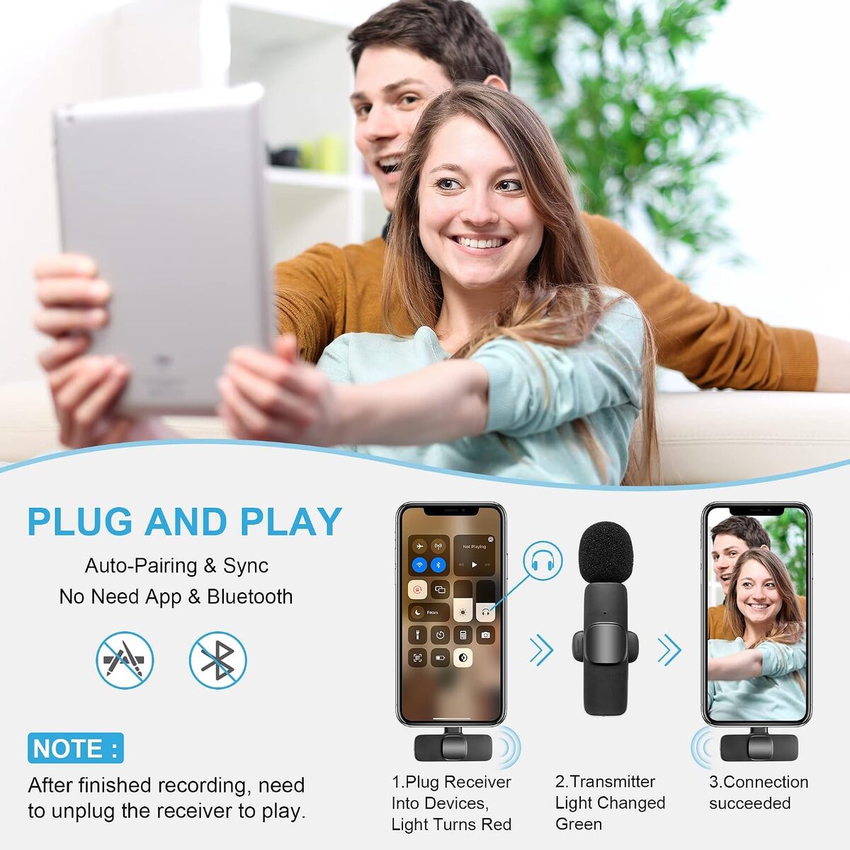 Wireless Mic K9 Type-C (2 Mic)