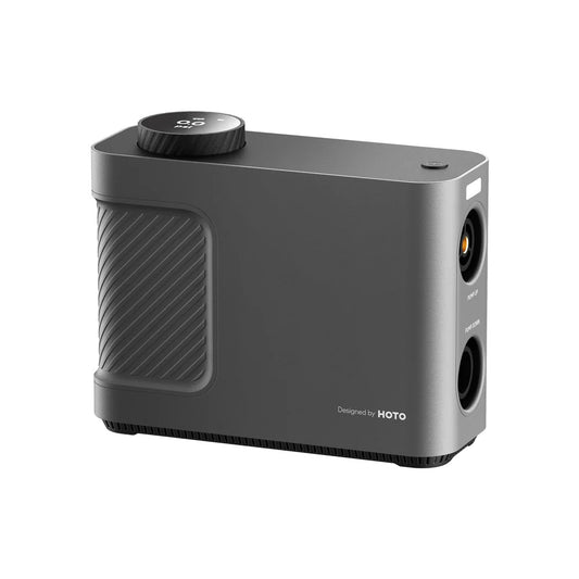 HOTO Air Pump Master, Gray electronic device with 'HOTO' branding on a white background
