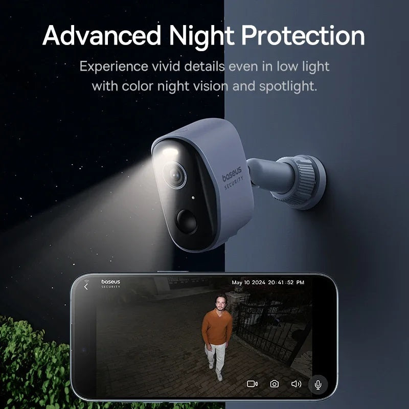 Baseus N1+ Outdoor Camera 2K 2-Cam Kit IP67 AI Security WiFi