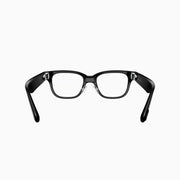 Rokid AI Glasses (12MP POV Camera, Dual‑Eye AR Display, 89‑Language Translation) Black eyeglasses on a white background