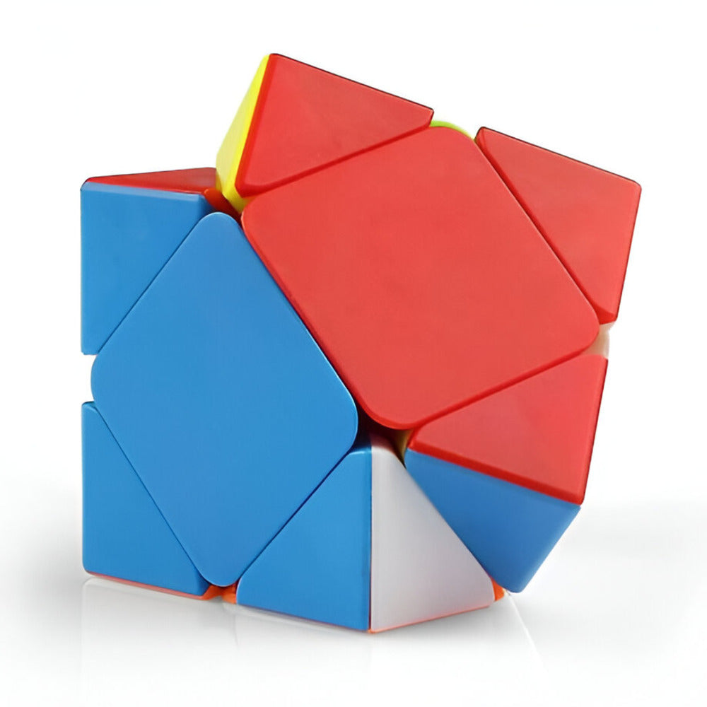 Colorful geometric puzzle on a white background