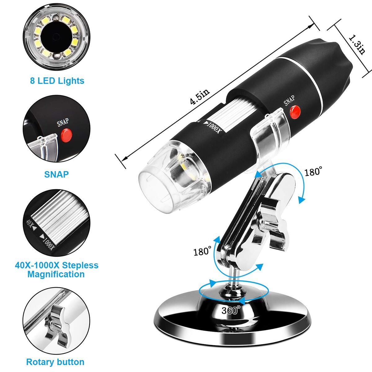 Microscope 1000x Zoom USB