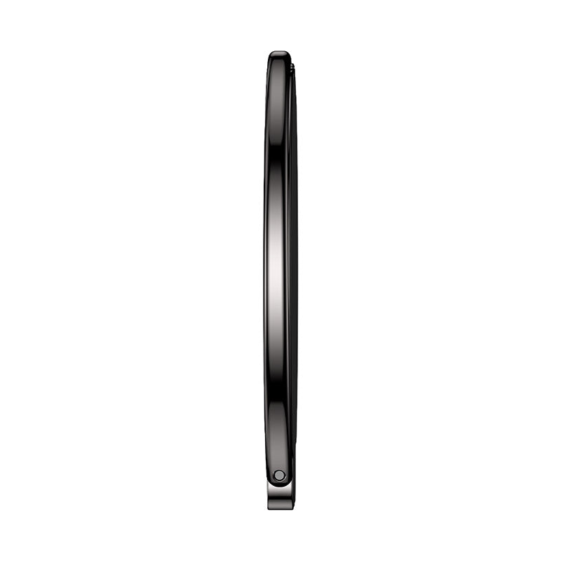 Black bangle on a white background