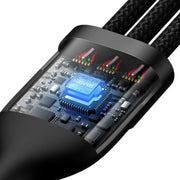 Baseus Flash Series Ⅱ 100W One-for-three Fast Charging Cable Type-C to M+L+C