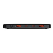 Baseus Blade Digital Display Quick Charge Power Bank 20000mAh 100W Black electronic device with multiple ports on a white background