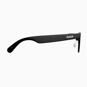 Rokid AI Glasses (12MP POV Camera, Dual‑Eye AR Display, 89‑Language Translation) Black sunglasses with 'Rokid' branding on a white background