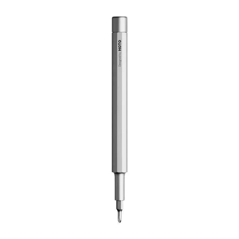 HOTO Pocket Precision Screwdriver SE Silver KOTO pen on a white background