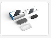Rokid Station 2 Spatial Computing Hub (3‑Screen AR, Snapdragon 6 Gen 1, 5000mAh) Tech product packaging with accessories on a white background