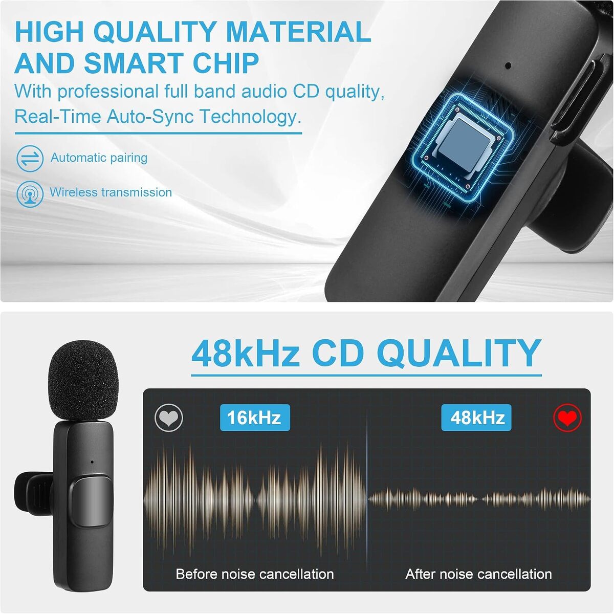 Wireless Mic K9 Type-C (2 Mic)