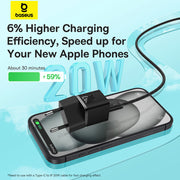 Baseus GaN5 Mini 20W USB-C PD Fast Charger + Type-C Cable