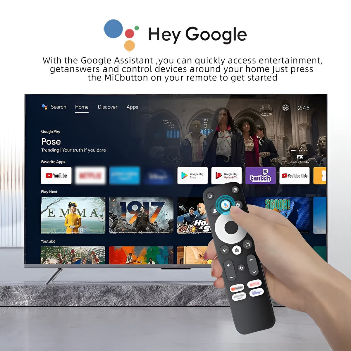 Dcolor GD2 4K Google TV Box (Android 12, 32GB, Chromecast)