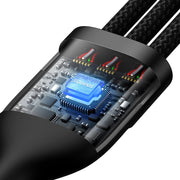 Baseus Flash Series 100W Two-for-three Charging Cable U+C to M+L+C