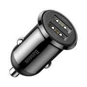 Baseus Grain Pro Series Smart Fast Charge Dual USB 4.8A 12V-24V Car Charger Black