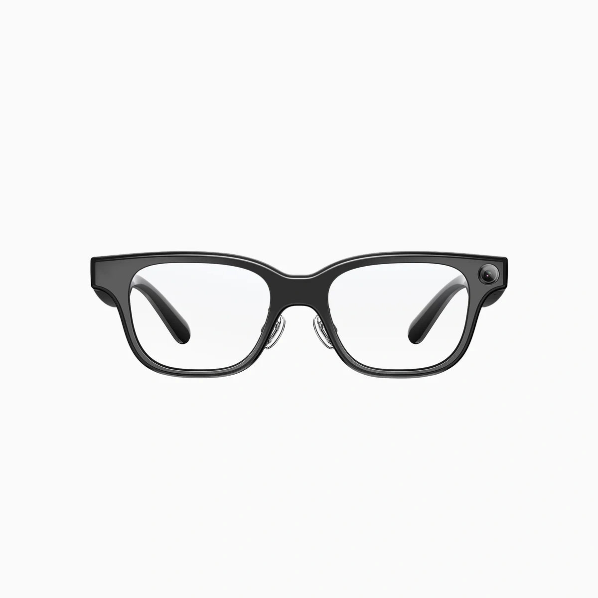 Rokid AI Glasses (12MP POV Camera, Dual‑Eye AR Display, 89‑Language Translation) Black eyeglasses on a white background