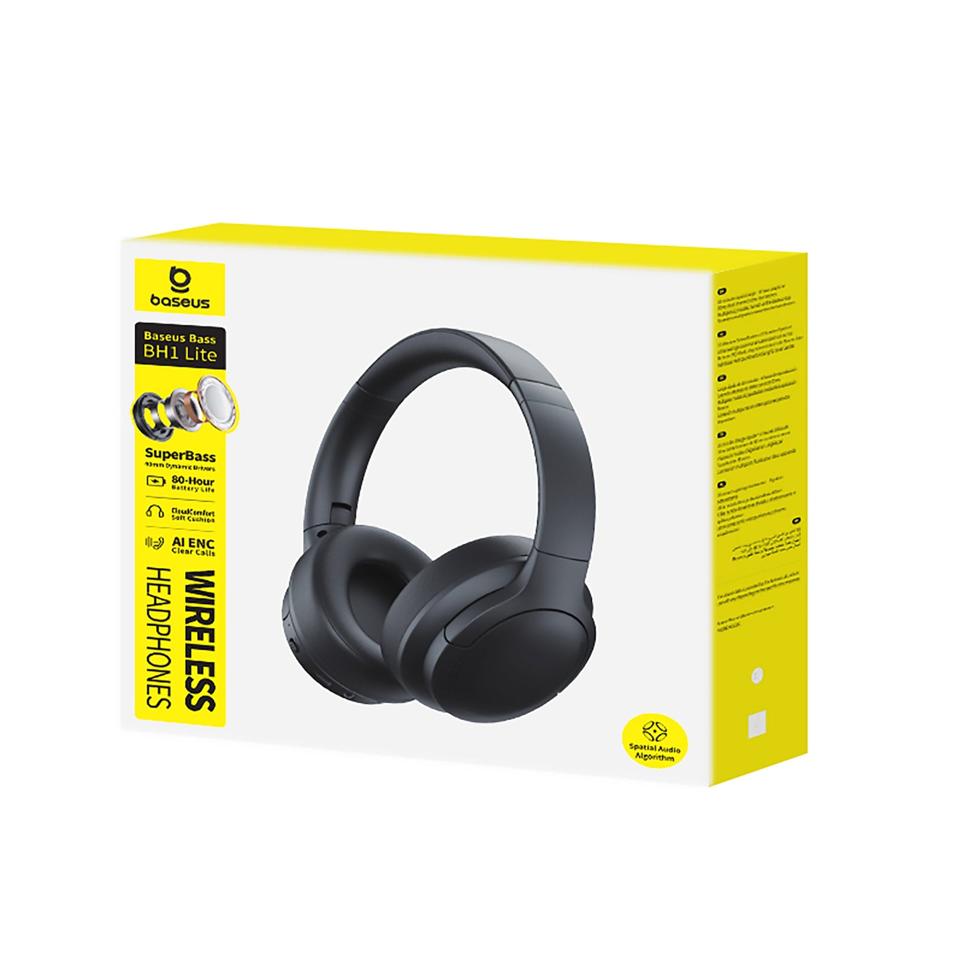 Baseus wireless headphones packaging on a white background