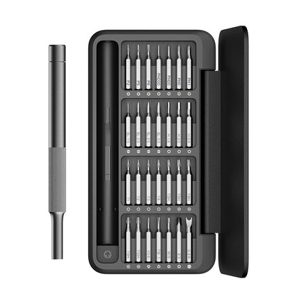HOTO 28-in-1 Precision Screwdriver Set Set of screwdrivers in a black case on a white background