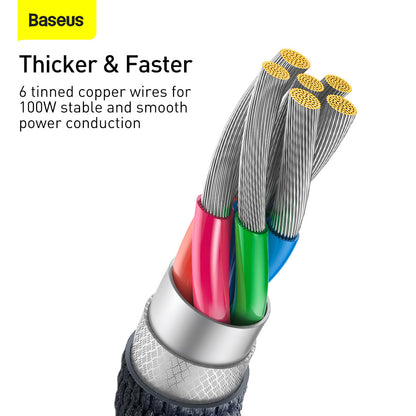 Baseus Crystal Shine Series 100W Fast Charging Data Cable USB to Type-C