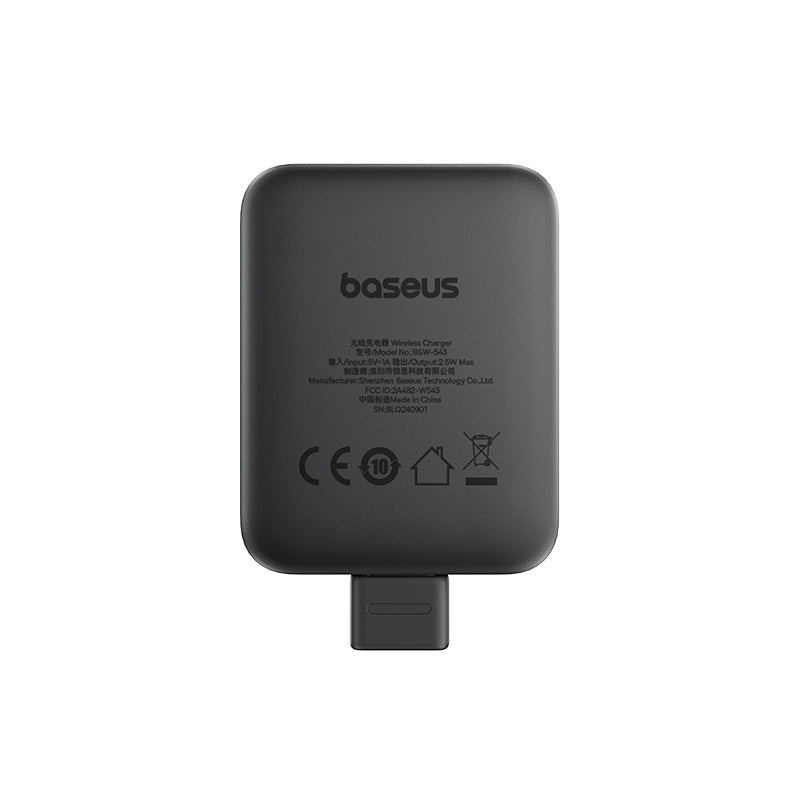 Black baseus charging adapter on a white background