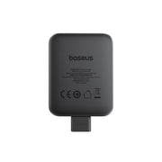 Black baseus charging adapter on a white background