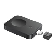Black electronic device with USB-C and micro-USB connectors on a white background
