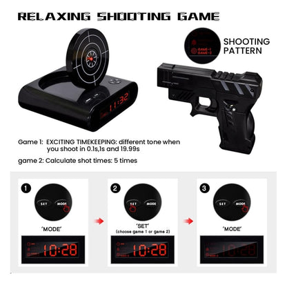 Gun & Target Alarm Clock