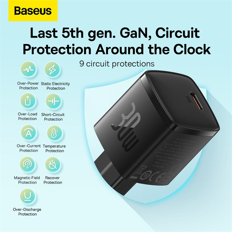 Baseus Cube Pro 30W USB-C PD Fast Charger EU (GaN5)