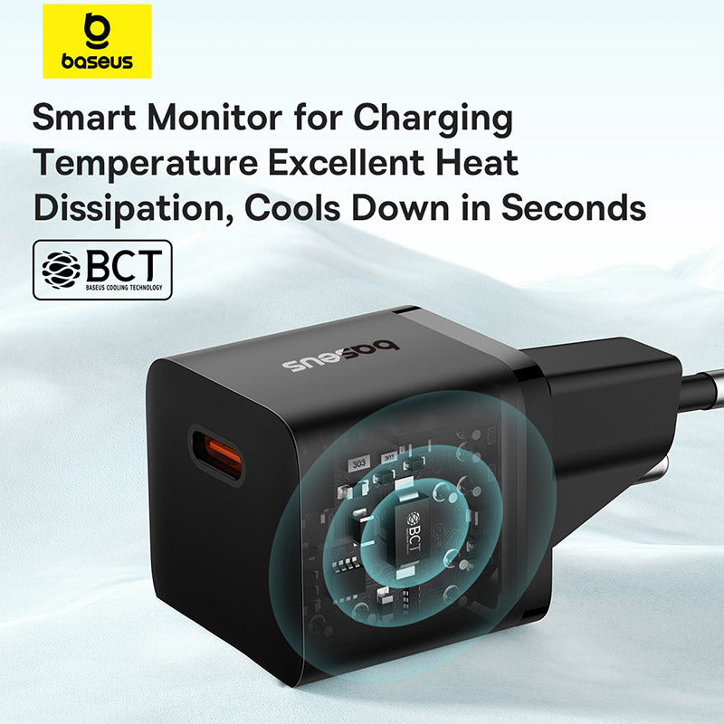 Baseus GaN5 Mini 20W USB-C PD Fast Charger + Type-C Cable