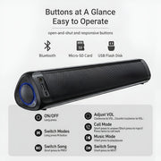 Awei Y333 10W Bluetooth Speaker with Subwoofer (TF & USB Playback, 1800mAh)